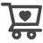 shopping cart with heart inside